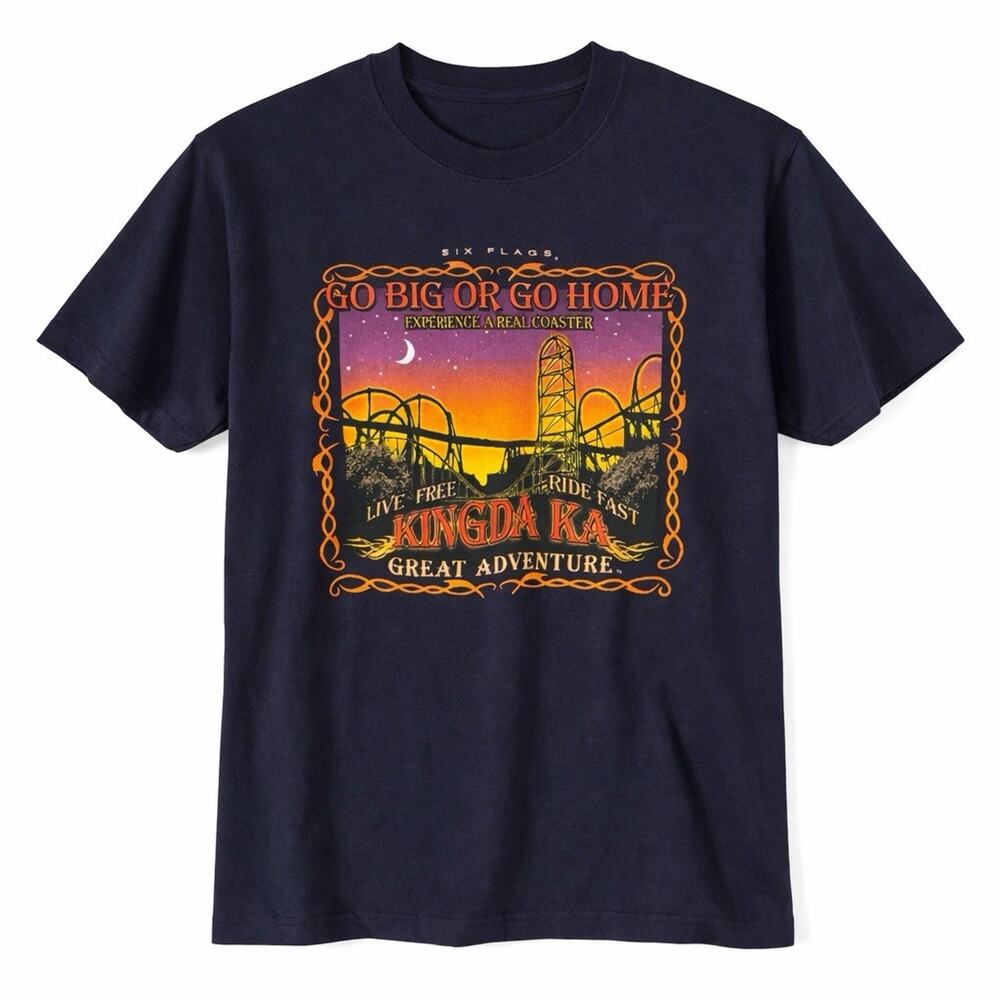 Vintage Kingda Ka Six Flags Great Adventure T-Shirt KIDS Size Youth XL Coaster